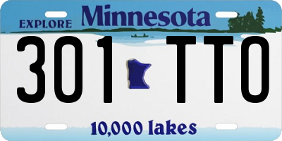MN license plate 301TTO