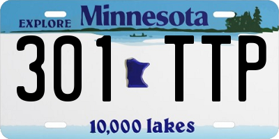 MN license plate 301TTP