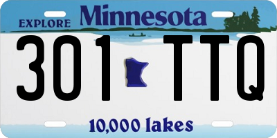 MN license plate 301TTQ