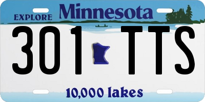 MN license plate 301TTS