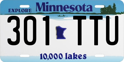 MN license plate 301TTU