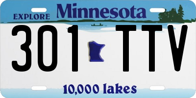 MN license plate 301TTV