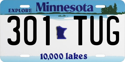 MN license plate 301TUG