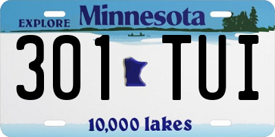 MN license plate 301TUI