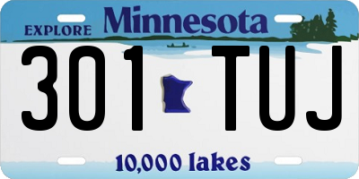 MN license plate 301TUJ