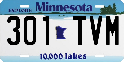 MN license plate 301TVM