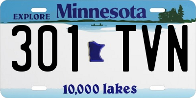 MN license plate 301TVN