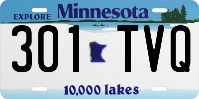 MN license plate 301TVQ