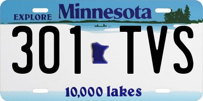 MN license plate 301TVS