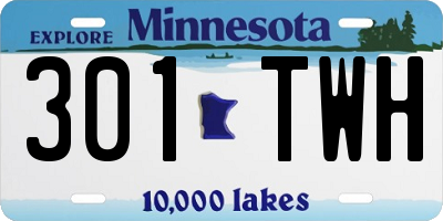 MN license plate 301TWH