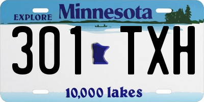 MN license plate 301TXH