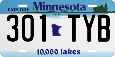 MN license plate 301TYB
