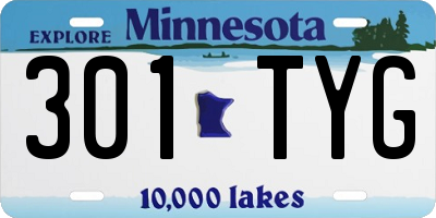 MN license plate 301TYG