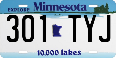 MN license plate 301TYJ