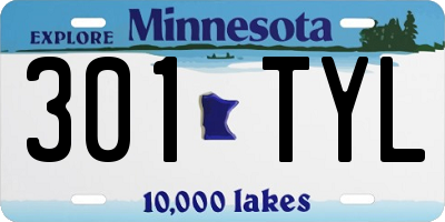 MN license plate 301TYL