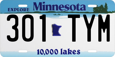 MN license plate 301TYM