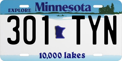 MN license plate 301TYN