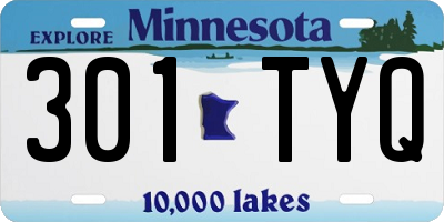 MN license plate 301TYQ