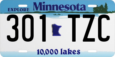 MN license plate 301TZC