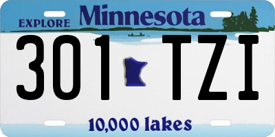 MN license plate 301TZI