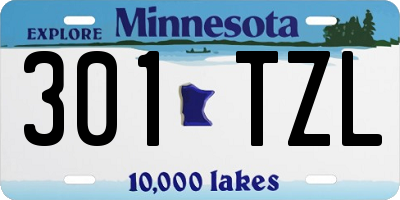 MN license plate 301TZL