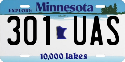 MN license plate 301UAS