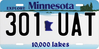 MN license plate 301UAT