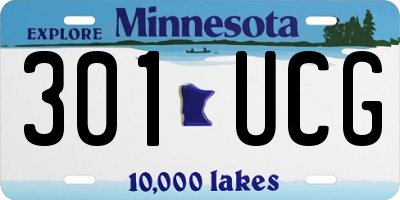 MN license plate 301UCG