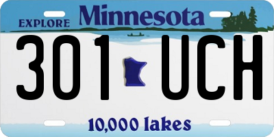 MN license plate 301UCH