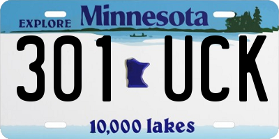 MN license plate 301UCK