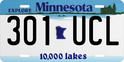 MN license plate 301UCL