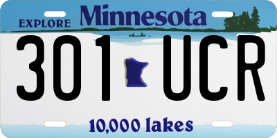 MN license plate 301UCR
