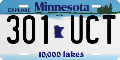 MN license plate 301UCT