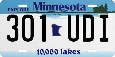 MN license plate 301UDI