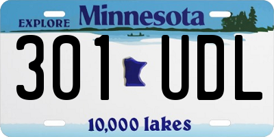 MN license plate 301UDL