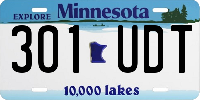 MN license plate 301UDT