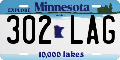 MN license plate 302LAG