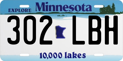 MN license plate 302LBH