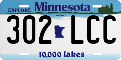 MN license plate 302LCC