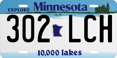MN license plate 302LCH