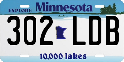 MN license plate 302LDB
