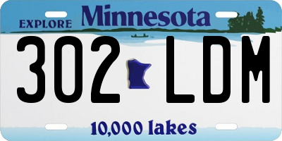 MN license plate 302LDM