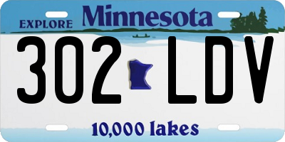 MN license plate 302LDV