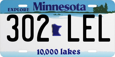 MN license plate 302LEL