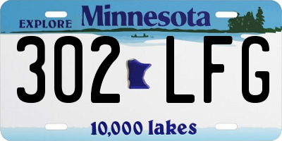 MN license plate 302LFG