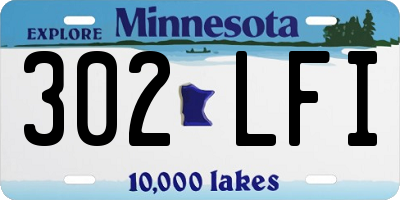 MN license plate 302LFI