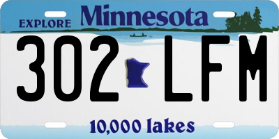 MN license plate 302LFM