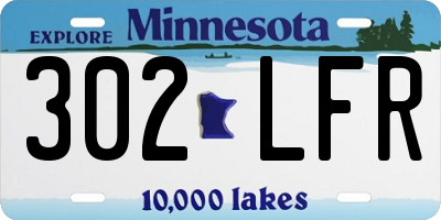 MN license plate 302LFR