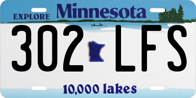 MN license plate 302LFS