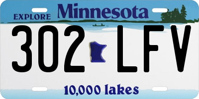 MN license plate 302LFV